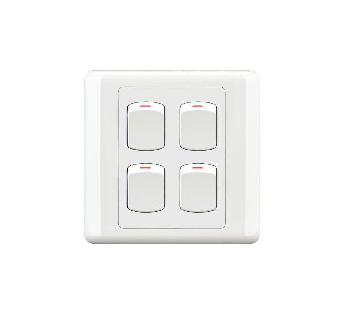 HEE New Classic 4 Gang 1 Way Switch